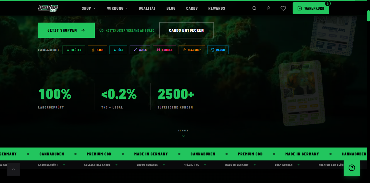 CannaBuben project interface