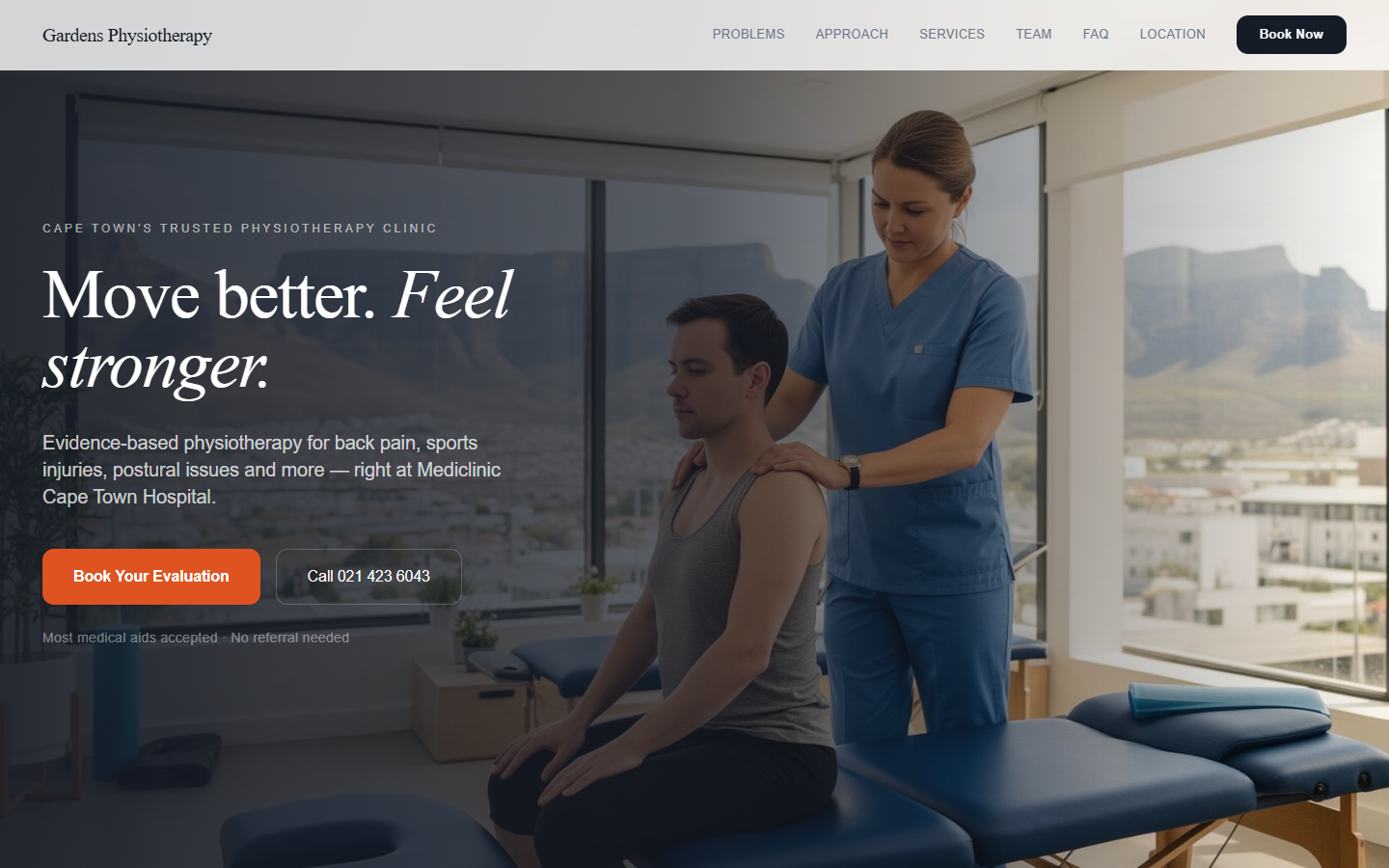 Gardens Physiotherapy live website