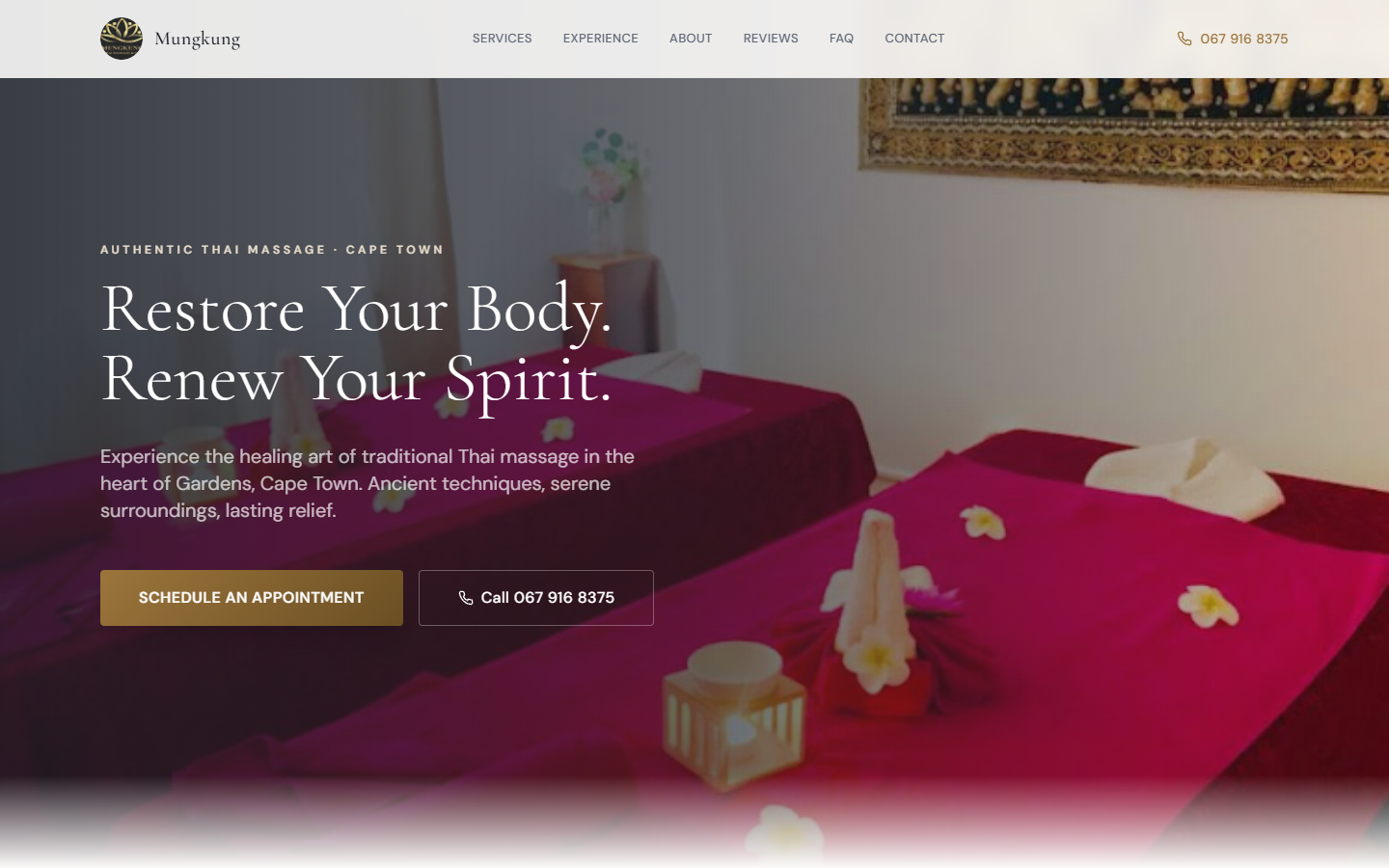 Munkung Thai Massage live website